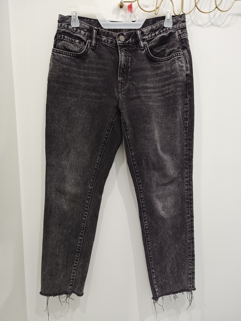 AllSaints Muse Black Washed High-Rise Women’s Jeans